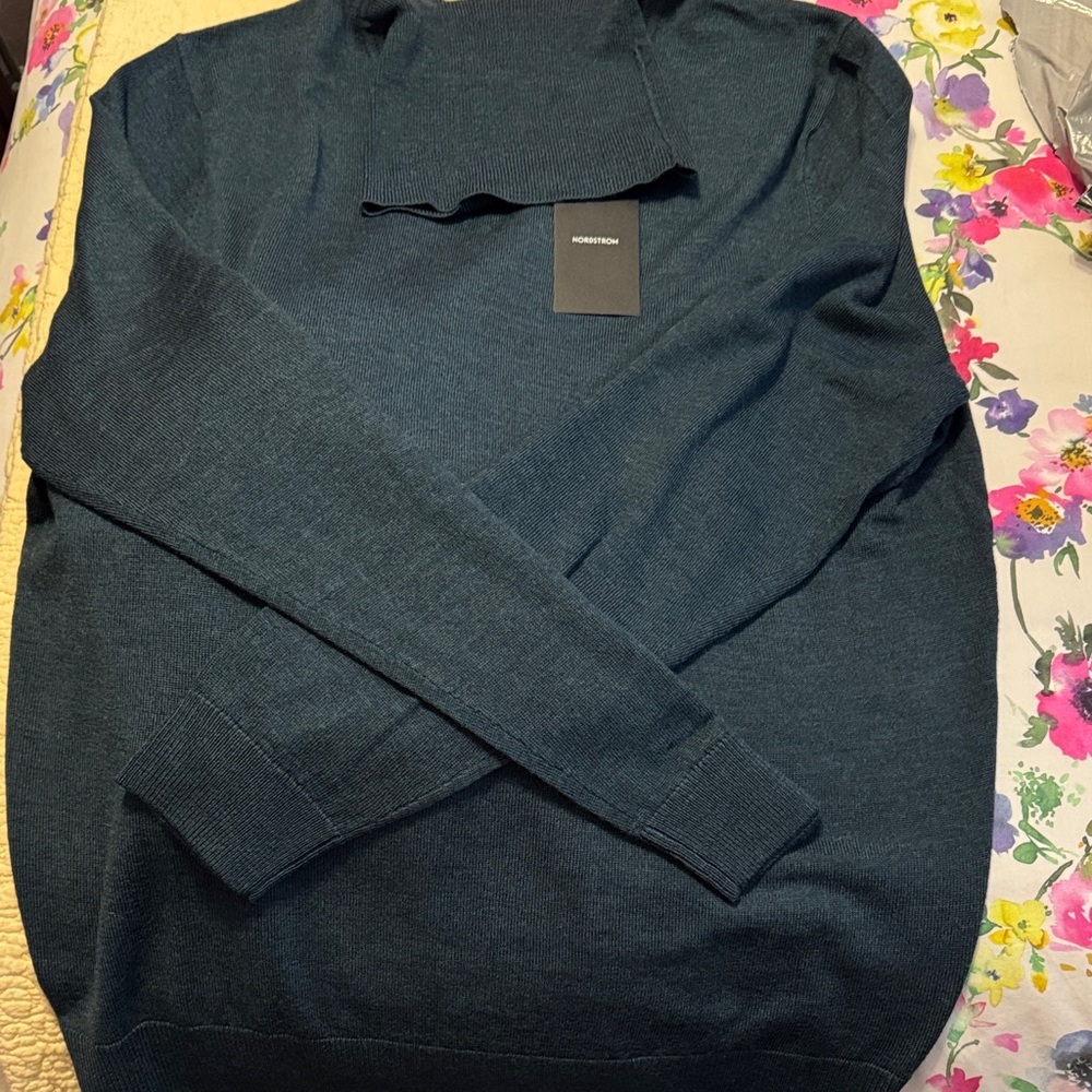 Nordstrom Deep Blue Turtleneck Sweater